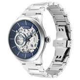 Titan Metal Mechanicals Automatic Men's Watch with Blue Dial and Silver Stainless Steel Strap, 90140SM01